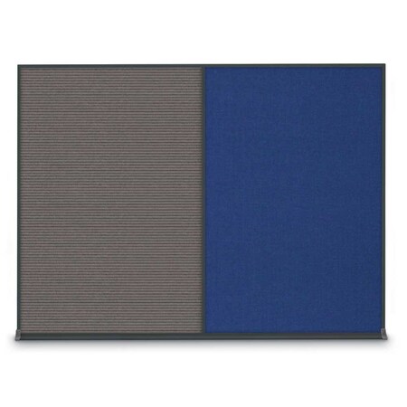 United Visual Products Double Door Radius Plus Corkboard, 48"X UV8003PLUS-GOLD-CORK